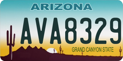 AZ license plate AVA8329