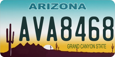 AZ license plate AVA8468