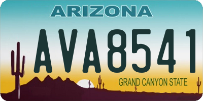 AZ license plate AVA8541