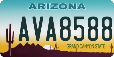 AZ license plate AVA8588