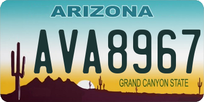 AZ license plate AVA8967