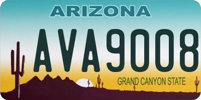 AZ license plate AVA9008