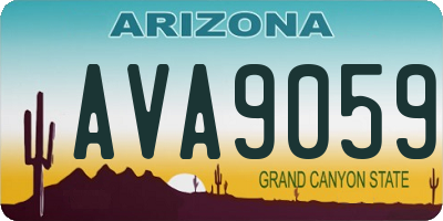 AZ license plate AVA9059