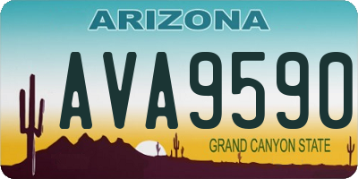 AZ license plate AVA9590