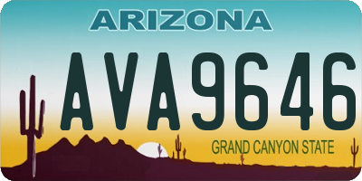 AZ license plate AVA9646