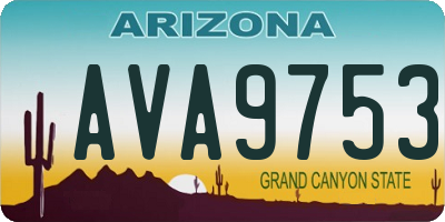 AZ license plate AVA9753