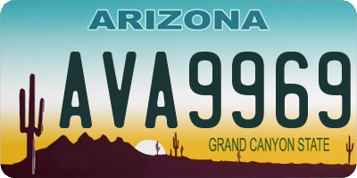 AZ license plate AVA9969