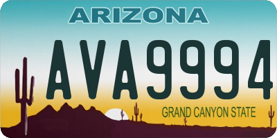 AZ license plate AVA9994