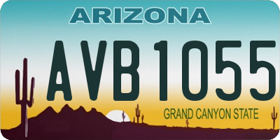 AZ license plate AVB1055