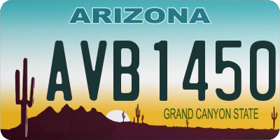 AZ license plate AVB1450