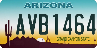 AZ license plate AVB1464