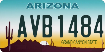 AZ license plate AVB1484