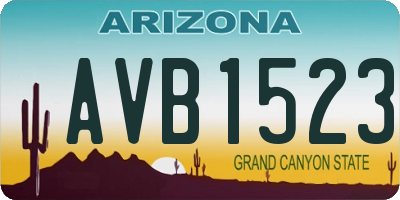 AZ license plate AVB1523