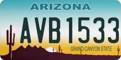 AZ license plate AVB1533