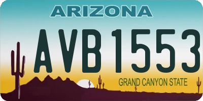 AZ license plate AVB1553