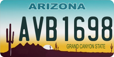AZ license plate AVB1698