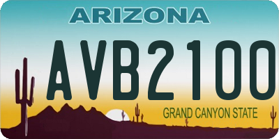 AZ license plate AVB2100