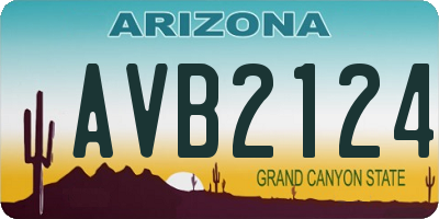 AZ license plate AVB2124