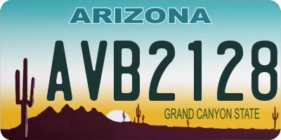 AZ license plate AVB2128