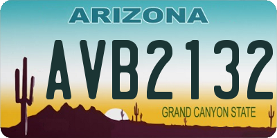 AZ license plate AVB2132