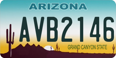 AZ license plate AVB2146