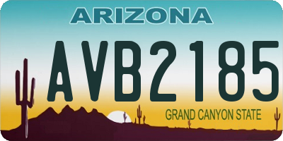 AZ license plate AVB2185