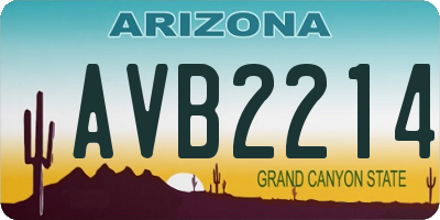 AZ license plate AVB2214