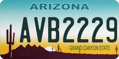 AZ license plate AVB2229