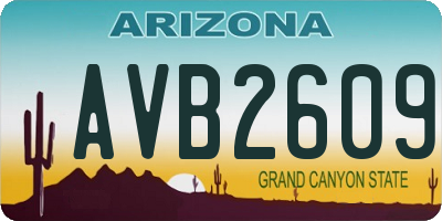 AZ license plate AVB2609