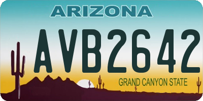 AZ license plate AVB2642
