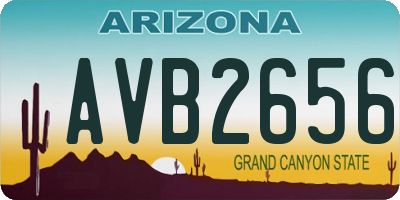 AZ license plate AVB2656