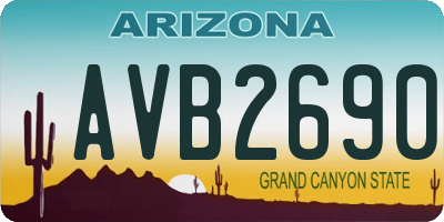 AZ license plate AVB2690