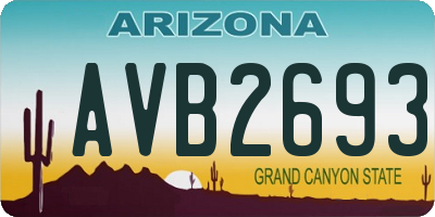AZ license plate AVB2693