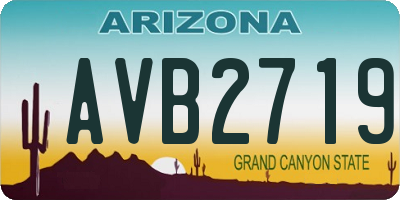 AZ license plate AVB2719