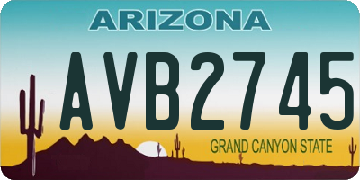 AZ license plate AVB2745