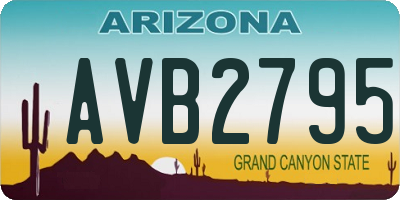 AZ license plate AVB2795
