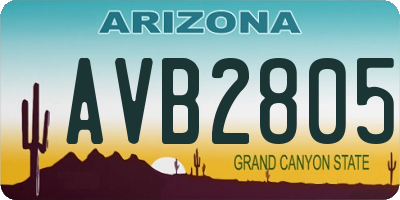 AZ license plate AVB2805