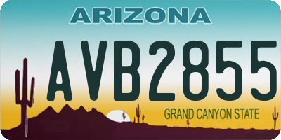 AZ license plate AVB2855