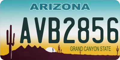 AZ license plate AVB2856