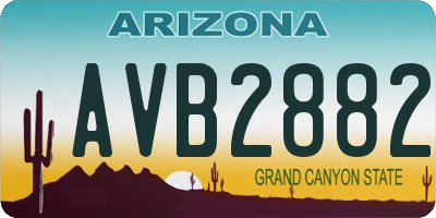 AZ license plate AVB2882