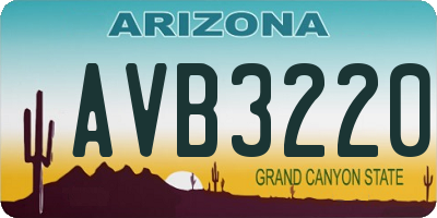 AZ license plate AVB3220