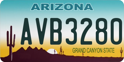 AZ license plate AVB3280