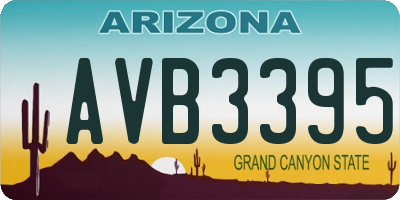 AZ license plate AVB3395