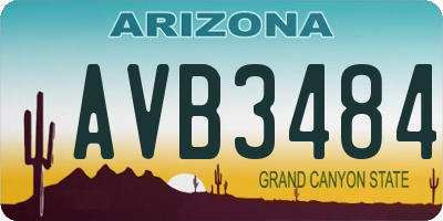 AZ license plate AVB3484