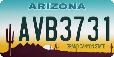 AZ license plate AVB3731