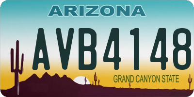AZ license plate AVB4148