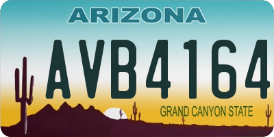 AZ license plate AVB4164