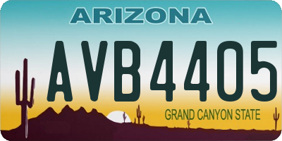 AZ license plate AVB4405