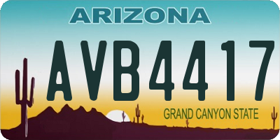 AZ license plate AVB4417
