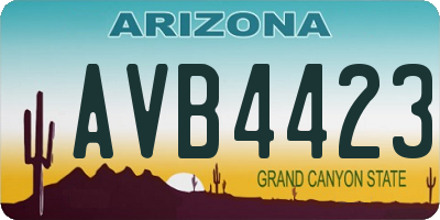 AZ license plate AVB4423
